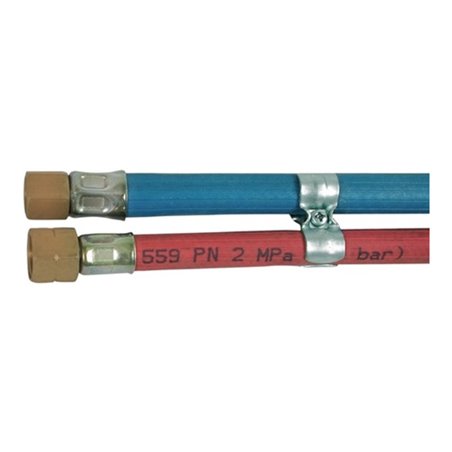 Sauerstoff-/Acetylenschlauch L.15m ID 6,3/8mm Wands.5/3,5mm rot/blau GCE RHÖNA