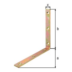 Balkenwinkel L160x160 mmmm B.20mm schmal STA roh