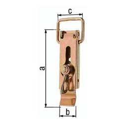 Kistenverschluss H.93mm B.30mm STA galv.verz.d.pass.GAH