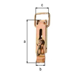 Kistenverschluss H.93mm B.30mm STA galv.verz.d.pass.GAH