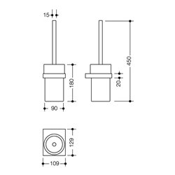 HEWI WC-Bürstengarnitur Sys.100 MET chrom