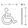 HEWI Symbol Barrierefrei 710XA.150.3 VA Farb-Nr.XA B.135mm H.150mm S.1,5mm