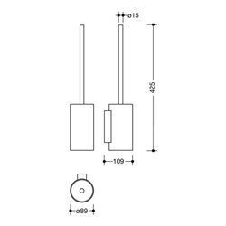 HEWI WC-Bürstengarnitur Sys.162 MET verchr.HEWI