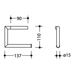 HEWI WC-Papierhalter 162.21.100XA VA XA ma