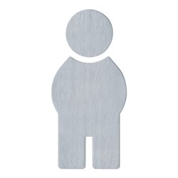 HEWI Symbol Mann 710XA.150.1 VA Farb-Nr.XA B.71,5mm H.150mm S.1,5mm