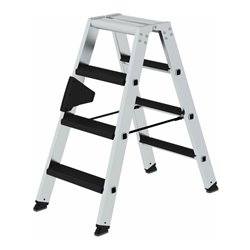 MUNK Aluminium-Stufenstehleiter beidseitig begehbar mit relax Step