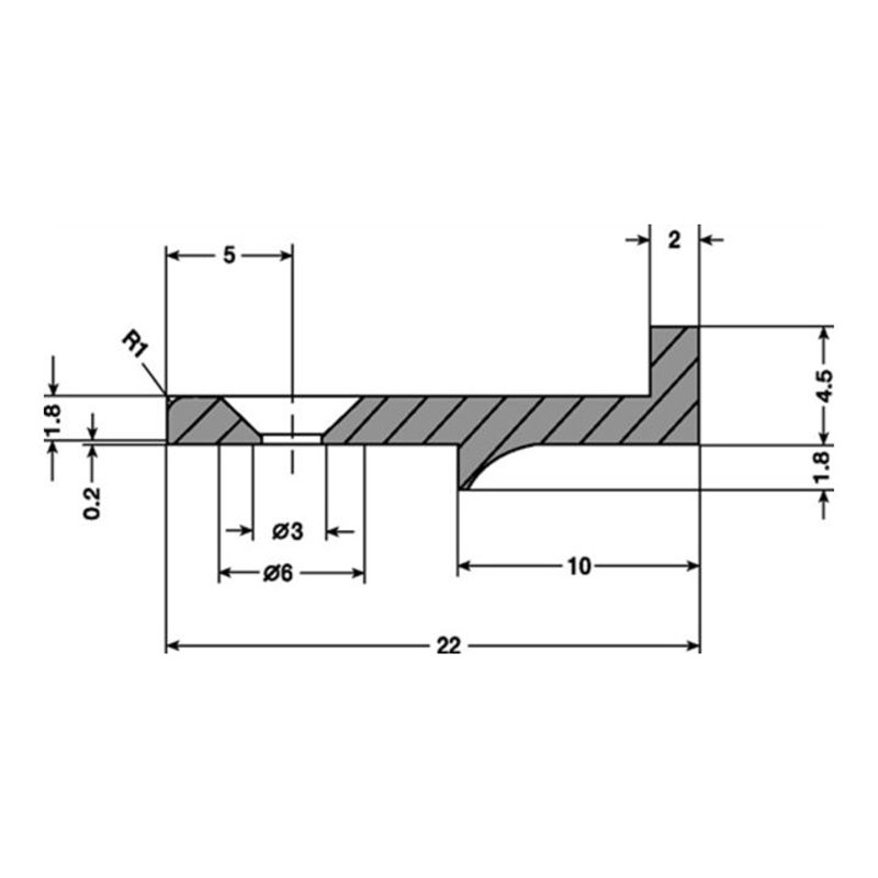 Schlagleiste Länge 2,75m Stärke 4mm Kunststoff lichtgrau