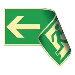 Rettungszeichen BGV A8 L297xB148mm Rettungsweg L/R doppels.Ku.