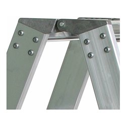 MUNK Aluminium-Stufenstehleiter beidseitig begehbar mit relax Step