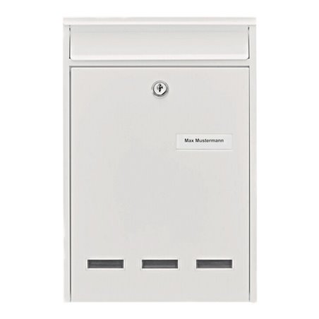 Burg-Wächter Briefkasten Köln H.340mm B.255mm T.85mm weiß STA DIN C4