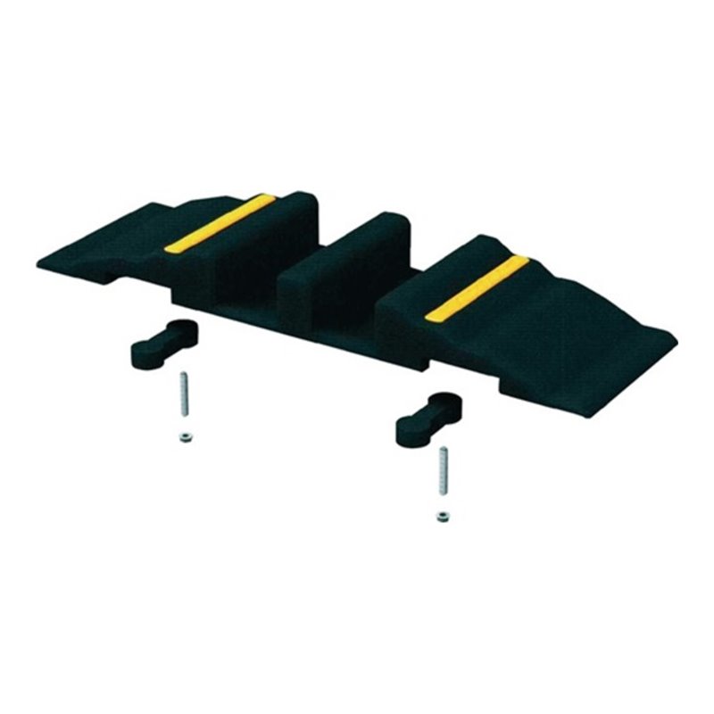 Grüner Schlauchbrücke Vollgummi max.D.75mm f.Baustellen/Volksfeste/ Konzerte