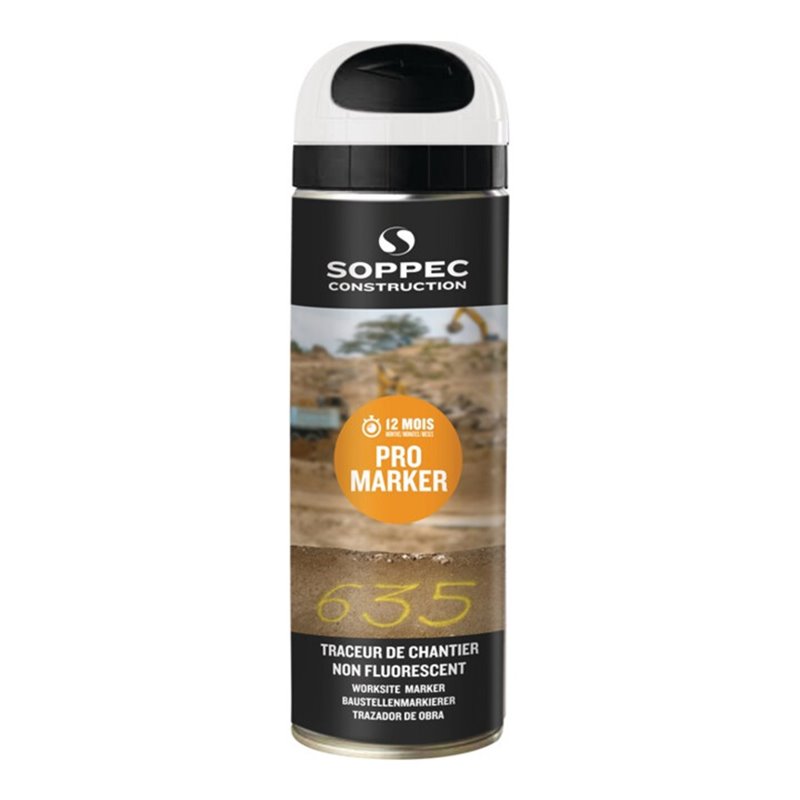 Baustellenmarkierspray Pro Marker weiß 500 ml Spraydose SOPPEC