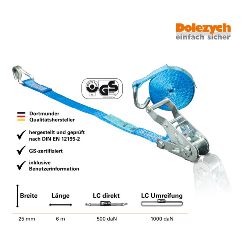 Dolezych Zurrgurt DoZurr 1000 2-teilig, 6 m