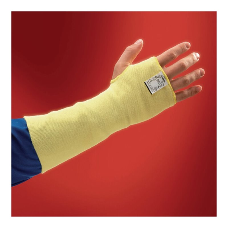 Ansell Armschützer EN388/407 Kat.II Kevlar Sleeves 70-110 L.254mm Kevlar gestrickt gelb