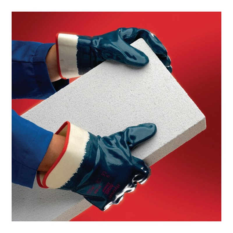 Ansell Handschuhe EN388 Kt. II Hycron 27-805 Gr.10 Baumwoll-Jersey m.Nitril blau