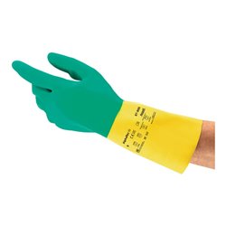 Ansell Handschuhe EN388/421/374 Kat.III Bi-Colour 87-900 Gr. 9,5-10 BW Latex Neopren