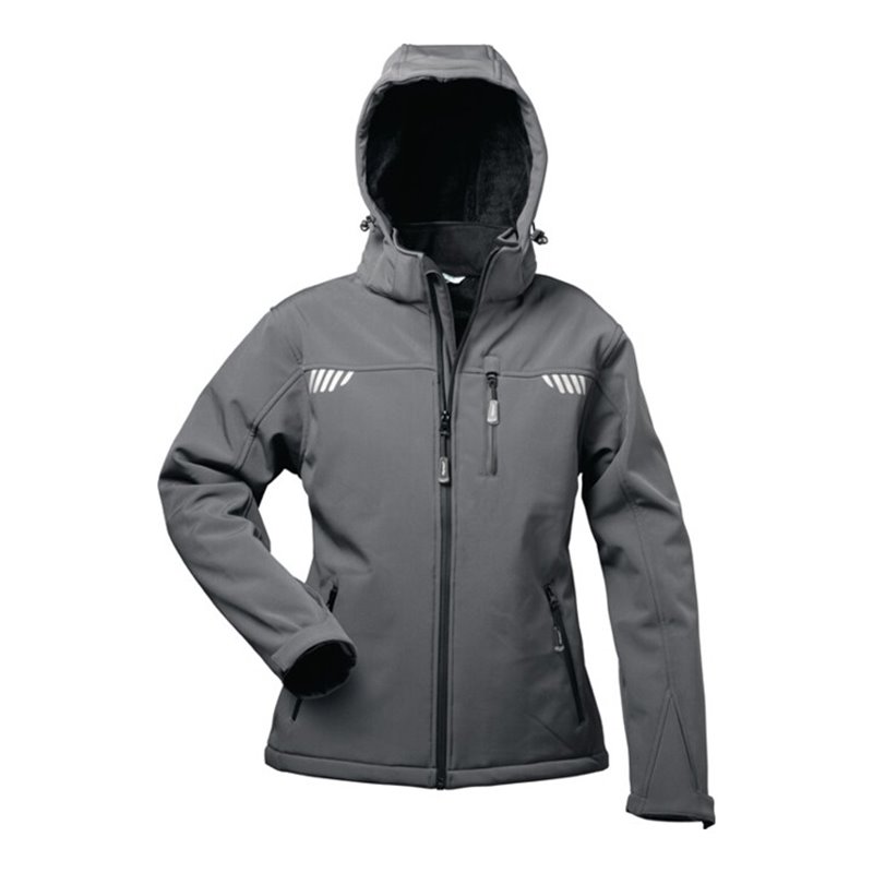 Damen Softshelljacke Hestia Gr.36 grau/schwarz