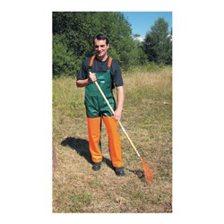 Freischneiderlatzhose Gr.46/48 grün/orange m.Hosenträger