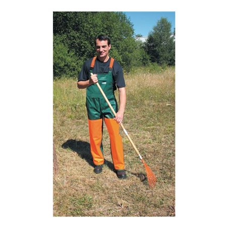 Freischneiderlatzhose Gr.46/48 grün/orange m.Hosenträger