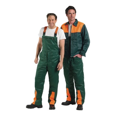 Forstsicherheitslatzhose Gr. 46/48 grün/orange 50% Nyl./50% CO