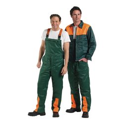 Forstsicherheitsjacke Gr.54/56 grün/orange mit Schnittschutzeinlage