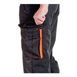 Forst-Hose-Softshell Gr.S, EN 381-5 Form A Kl.1 schwarz/orange