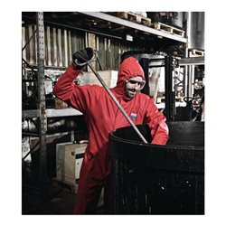 Schutzoverall Gr.L rot Concept 2800 Chemikalienschutz KIND m.Kapuze