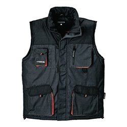 Weste Gr.M dunkelgrau/schwarz/orange TERRATREND