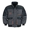Pilotenjacke Gr.XL dunkelgrau/ schwarz/orange gefüttert 65PES/35CO
