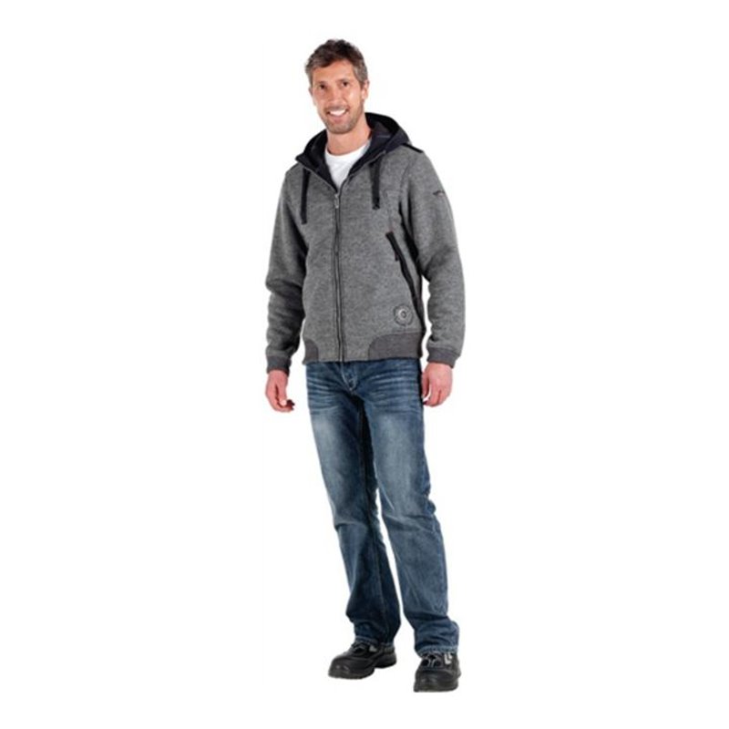 Pullover- Jacke Felipe Gr.XL, anthrazit, 60%PES/40%Wolle