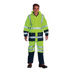 Ocean Warnschutz-Regenjacke gelb/marine Gr.XL HIGH-VIS Comfort Stretch
