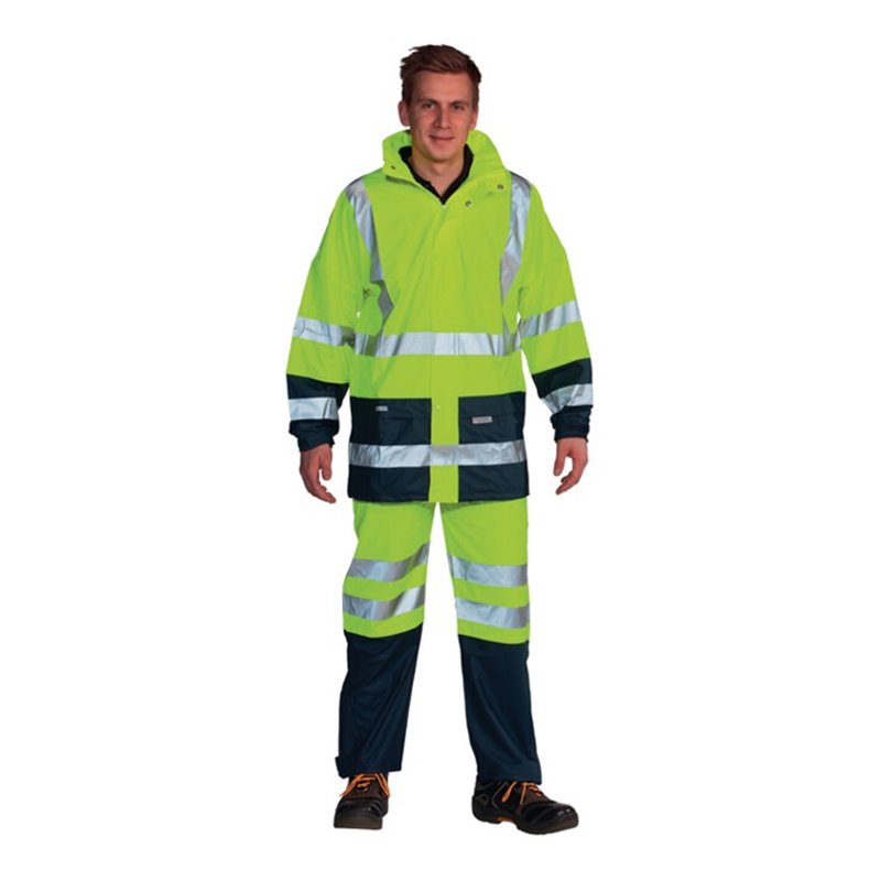 Ocean Warnschutz-Regenjacke gelb/marine Gr.XL HIGH-VIS Comfort Stretch
