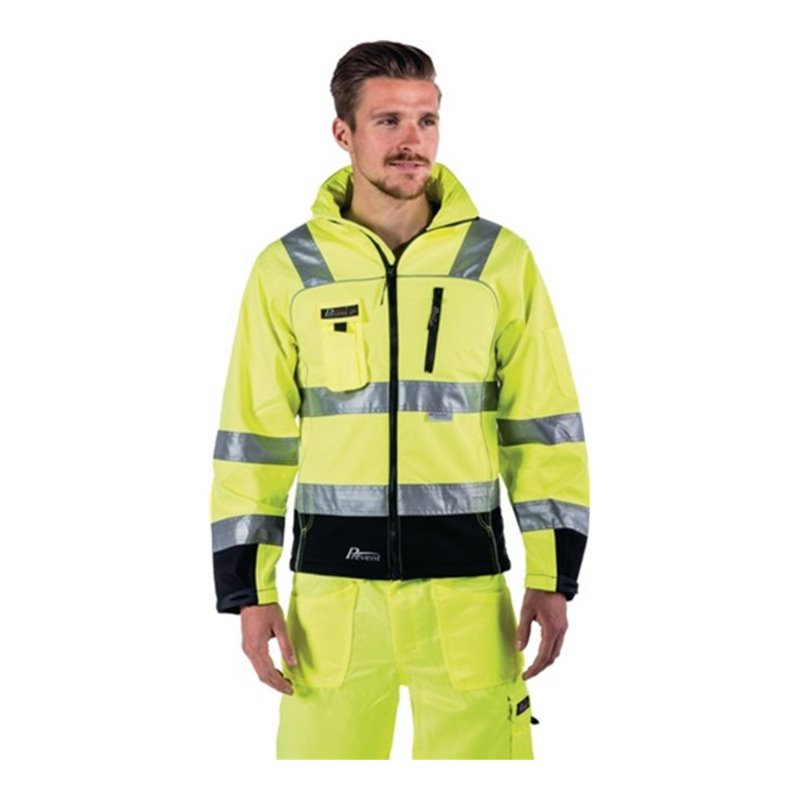 Warnschutz-Softshelljacke Gr.XXL gelb/schwarz PREVENT TRENDLINE