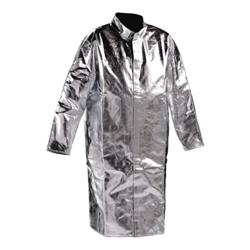 Jutec Mantel m. Stehkragen Gr. 56 silber Viskose-Baumwoll-Gemisch