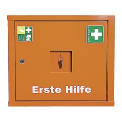 Söhngen Verbandschrank orange 490x420x200mm Feinblech 1türig