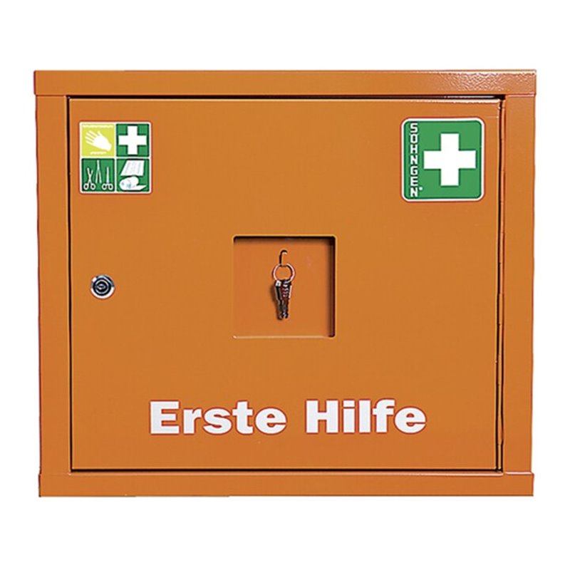 Söhngen Verbandschrank orange 490x420x200mm Feinblech 1türig