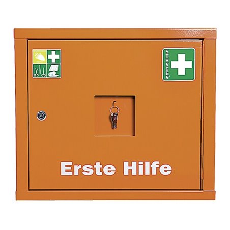 Söhngen Verbandschrank orange 490x420x200mm Feinblech 1türig