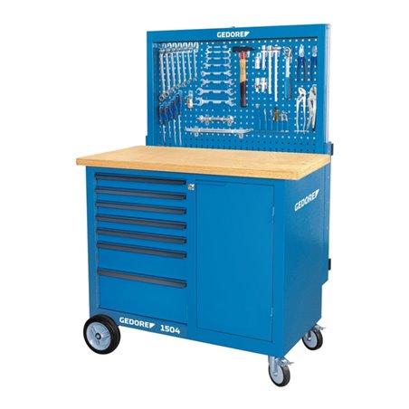 Gedore Rollwerkbank mit Rückwand