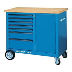 Gedore Rollwerkbank mit 7 Schubladen und Schraubstock