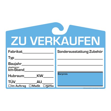 Eichner Spiegelanhänger Preisschild Analog