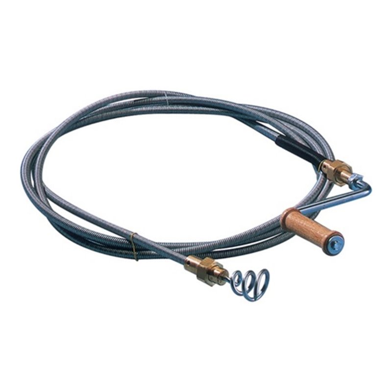 Rohrreinigungswelle L.10m Wellen-D.12mm Krallen-D.50mm doppellag.m.Messingkuppl.