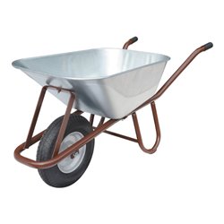 müba Tiefmuldenkarre Inhalt 90l auf Stahlfelge Bereifung Luftrad 400 x 100 mm