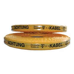Multicoll Trassenwarnband L.250 m B.50mm Aufdruck A. Deutsche Telekom T-Kabel