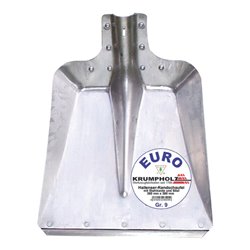 Hallenser Randschaufel FAVORIT Gr.9 380x380mm Aluminiumblech KRUMPHOLZ