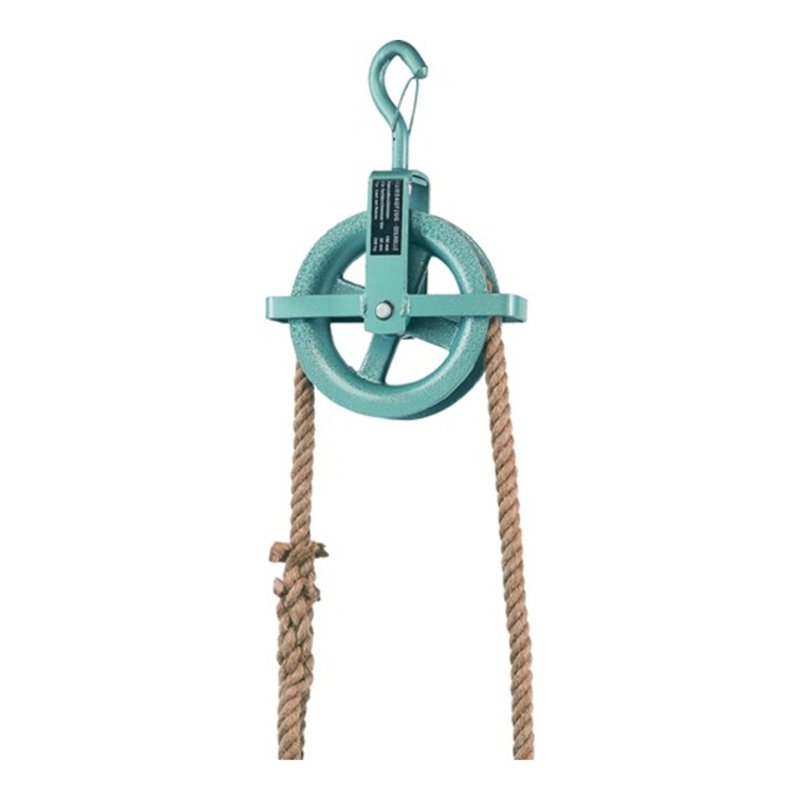 Baurolle Seilraddurchmesser 190mm m.Hakensicherung u.Kreuzbügel BRAUN