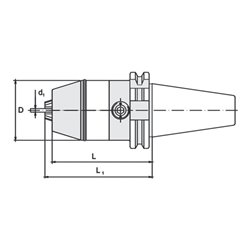 WTE NC-Schnellspannbohrfutter DIN69871 A Spann-D. 2,5-16mm SK40 A.-L.92mm