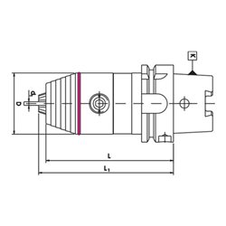 WTE Universalbohrfutter Spann-D.2,5-16mm DIN69893-A HSK-A63 f.Rechts-/Linkslauf