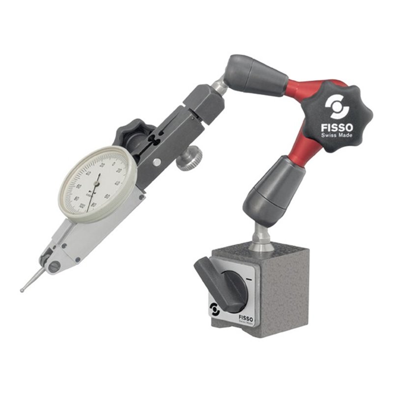 Magnetmessstativ STRATO-LINE R. 130mm Gesamt-H. 220mm Haftkraft 300 N FISSO