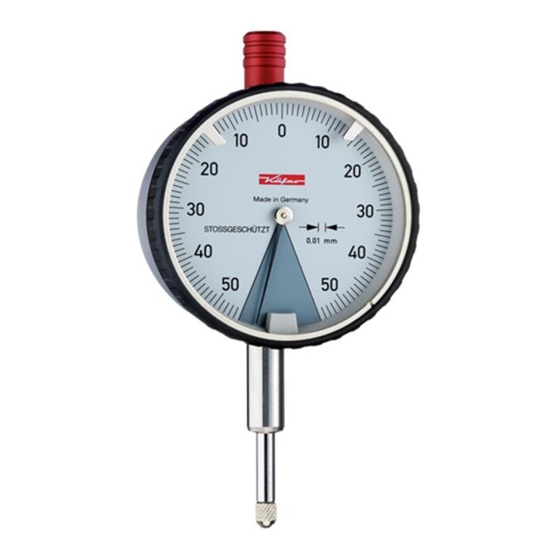 Sicherheitsmessuhr DIN 878 SI-100 1mm Abl.0,01mm m.Stoßschutz KÄFER