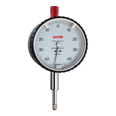 Sicherheitsmessuhr DIN 878 SI-45 0,4mm Abl.0,01mm m.Stoßschutz m.Kal.KÄFER